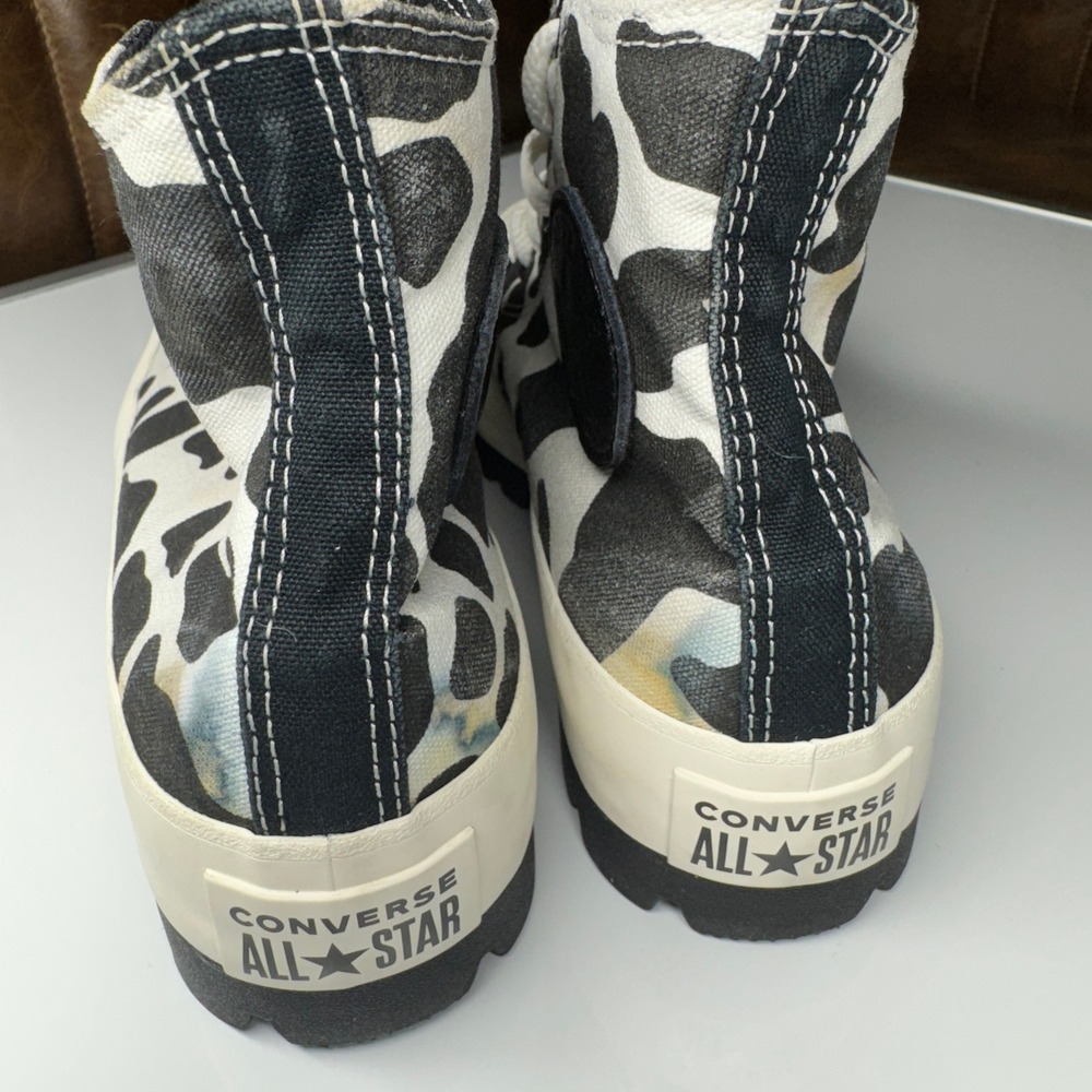 Converse All Star Chuck Taylor Lugged High Top‎ Cow Print Sneakers Womens Size 8 - Picture 16 of 16
